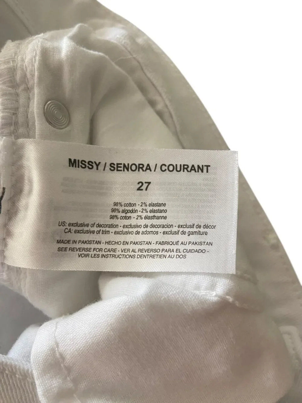 SkinnyGirl Jeans The Rail Straight Leg Ankle Jeans White Size 27 Beach Coastal